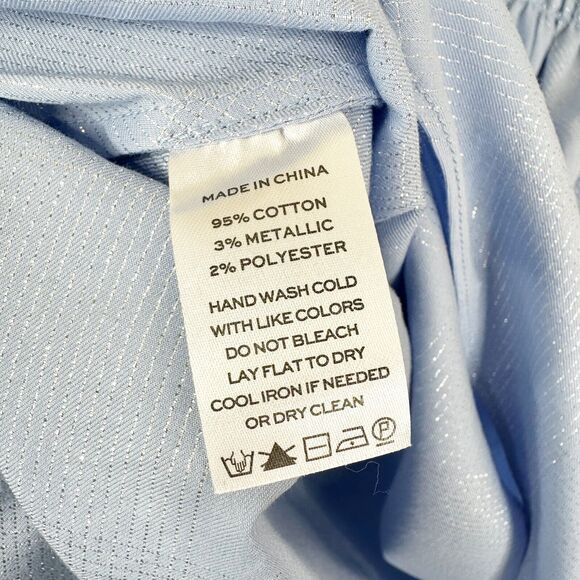 Hill House Size XS The Athena Nap Dress in Light Blue Metallic Glitter Check - Picture 5 of 12